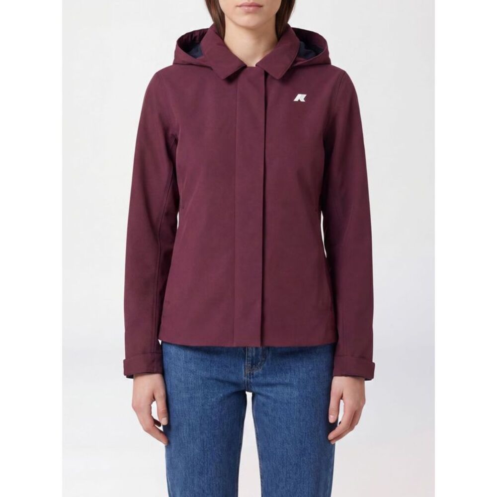 K-Way Women K-Way Bleizou Hooded Waterproof Nylon Jacket With Contrast Logo